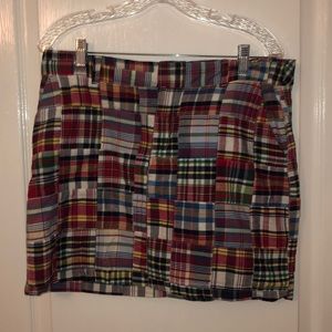 plaid mini skirt